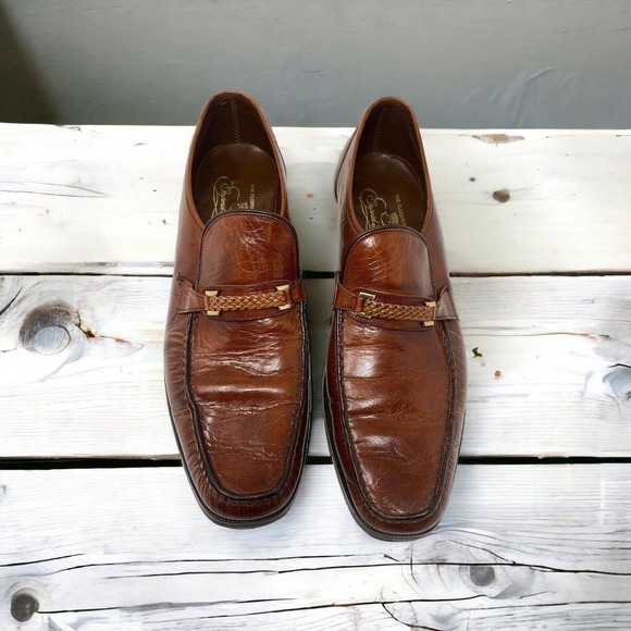 FLORSHEIM Imperial Quality Leather Moccasin Slip On Brown Casual Shoes Men 10.5 - Picture 1 of 8